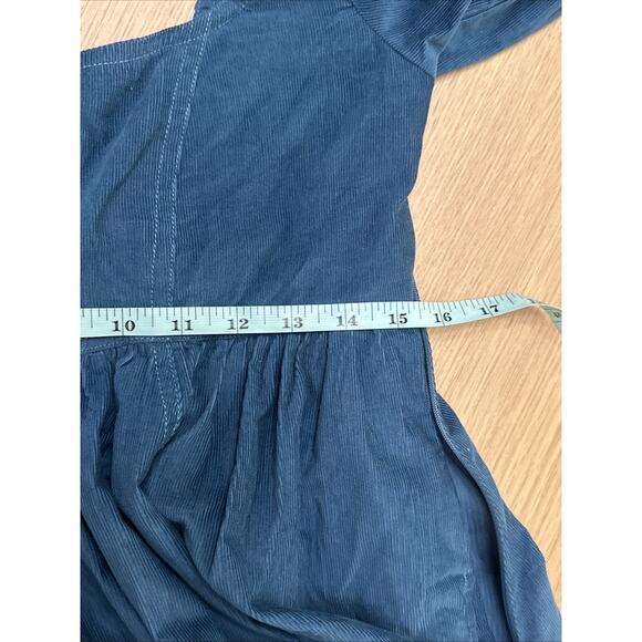 NWT ANTHROPOLOGIE LONG SLEEVES FOREST GREEN CORDUROY BABYDOLL DRESS SMALL 2032 - Picture 7 of 9